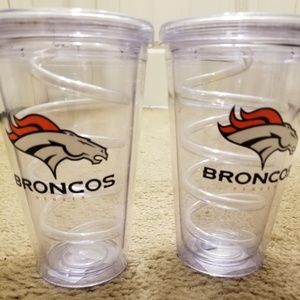 Denver Broncos Tumbler Cup W Swirly Straw